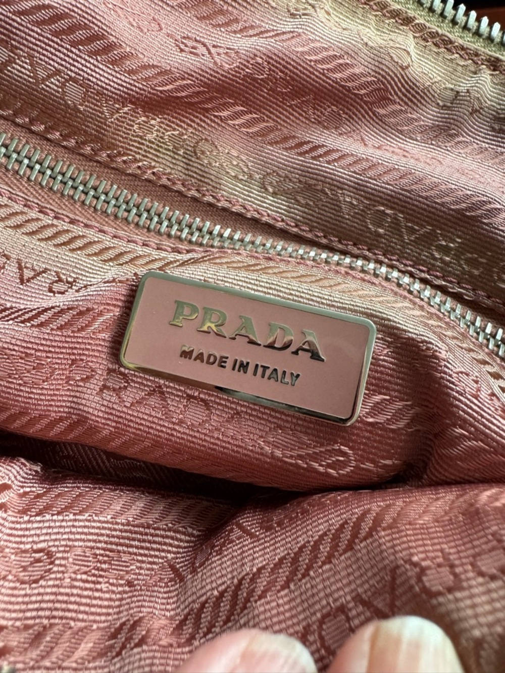 Prada Tessuto Ouverture Burgundy Nylon Lizard Leather Satchel/Shoulder Bag w/COA - Picture 11 of 12